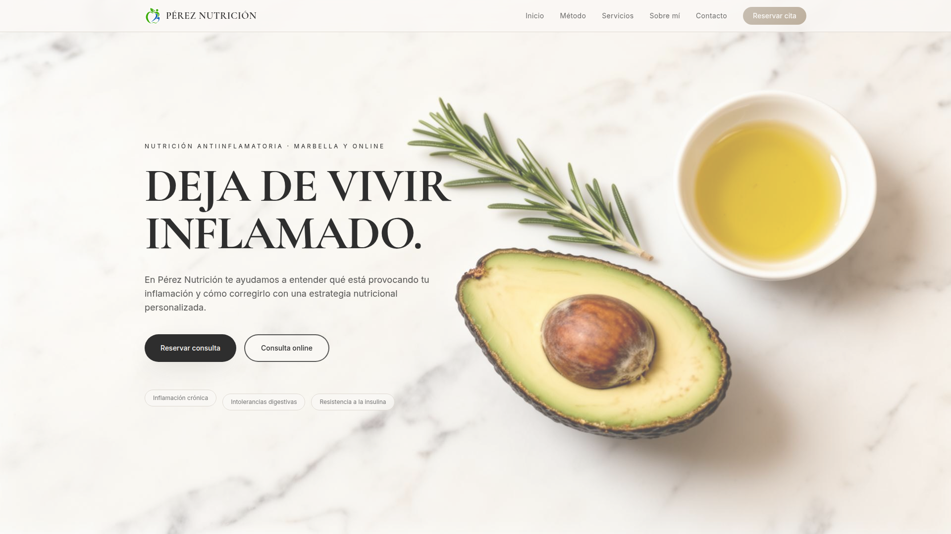 Pérez Nutrición - nutricionista en Marbella y online